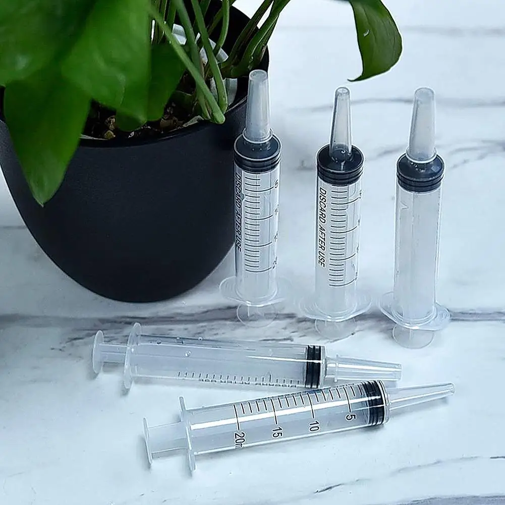 20ml Reusable Pump Glue Filling Liquid Syringe Nutrient Sterile Health Without Needle Watering Refilling for Animal Food Feeding