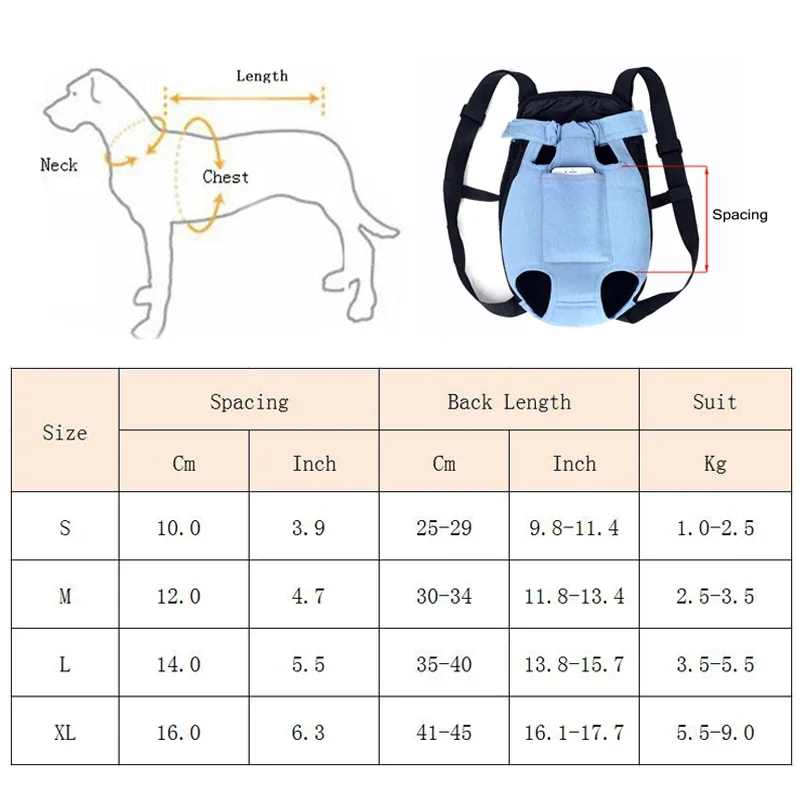 Denim Pet Dog Backpack Outdoor Travel Dog Cat Carrier Bag for Small Dogs Puppy Kedi Carring Bags Pets Products Trasportino Cane - Image 2