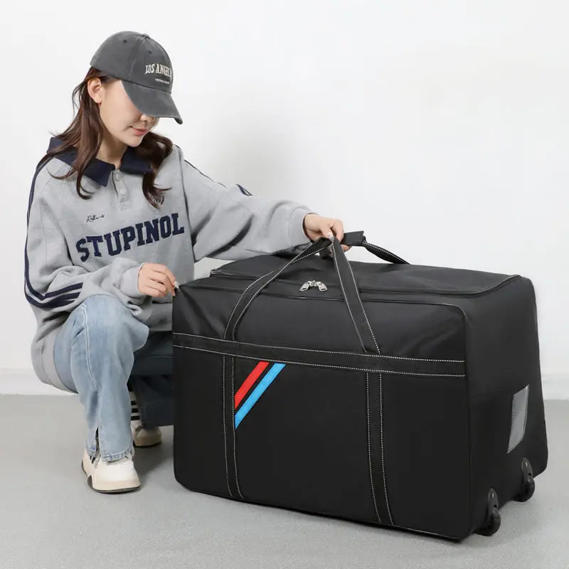 Extra Large Capaci Wheelied Handheld Travel Bag Moving Bag Men's Che-In Bag Waterproof Storage Bag for Busin Trips - Image 2