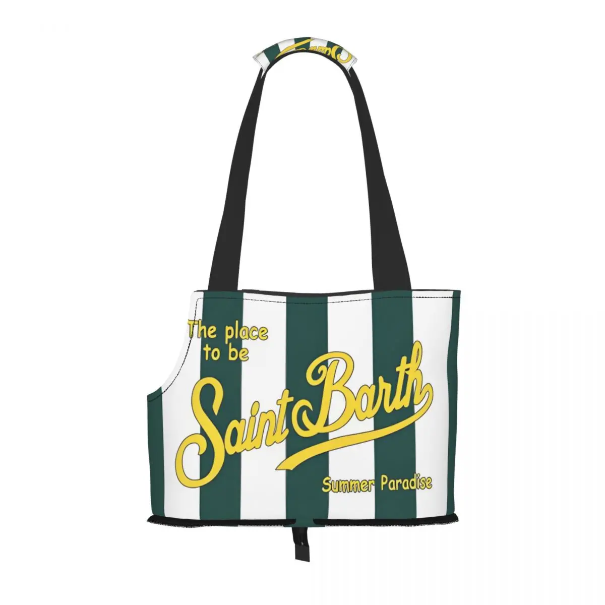S-Saint-B-Barth Foldable Pet Tote Bag for Small Dogs and Cats - Portable Shoulder Carrier, Waterproof & Tear-Resistant