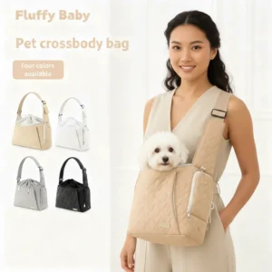 Pet Sling Carrier Soft Fabric Dog Cat Travel Bag Mesh Window Adjustable Strap Portable Pet Tote for Outdoor Walking Daily Carry