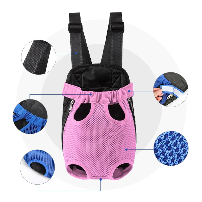 Pet Dog Carrier Backpack Portable Travel Pet Dog Carrier Backpack Mesh Carrier Front Bag for Small Dog Cats Outdoor Travel - Image 2