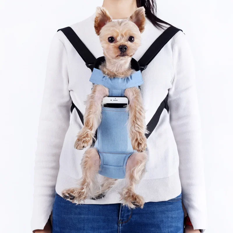 Denim Pet Dog Backpack Outdoor Travel Dog Cat Carrier Bag for Small Dogs Puppy Kedi Carring Bags Pets Products Trasportino Cane - Image 3