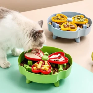 Pet Slow Feeder Bowl - Anti-Choking Bowl for Dogs & Cats, Non-Slip Puzzle Toy Rotating Anti Slip Pet Feeding Toy Food Dispenser