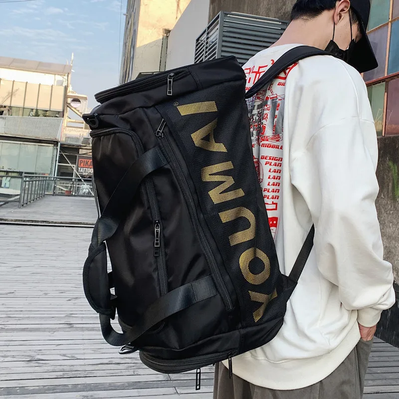 Brand Women's Nylon Sports Bag Dry Wet Separation Travel Bag with Rod Brand Tailored Goods Label Removed High Quali