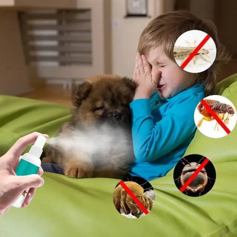 30ml Pet Expel Fleas Lice Treatments Spray Quick And Handy Fleas Ticks Expellent For Dogs Cats Pet Health Supplies - Image 4