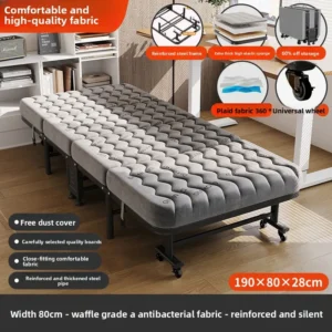 Rollaway Bed Office Lunch Break Overtime Multifunctional Single Camp Bed Dormitory Hotel Extra Bed Hospital Escort Bed