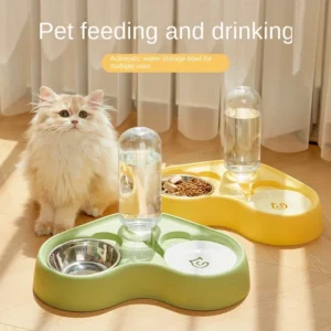 Cat Feeder, Water Feeding Bowl, Water and Food Integrated Two-in-one Pet Cat Bowl, Pet Supplies, Feeding Accessories