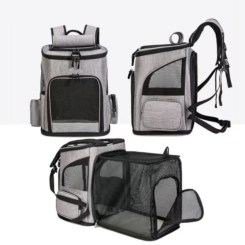 Breathable Pet Cat Carrier Backpack Foldable Pet Carrier Transport Travel Bag Expandable Large Capacity Creative for Cats Dogs - Image 2