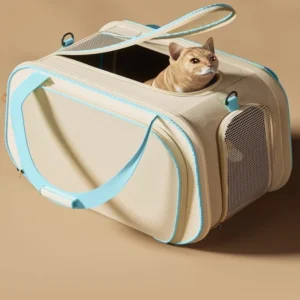 Cat Bag for Travel Portable Cat Backpack Large Capacity Handheld Crossbody Anti-Stress Pet Pull-On Luggage