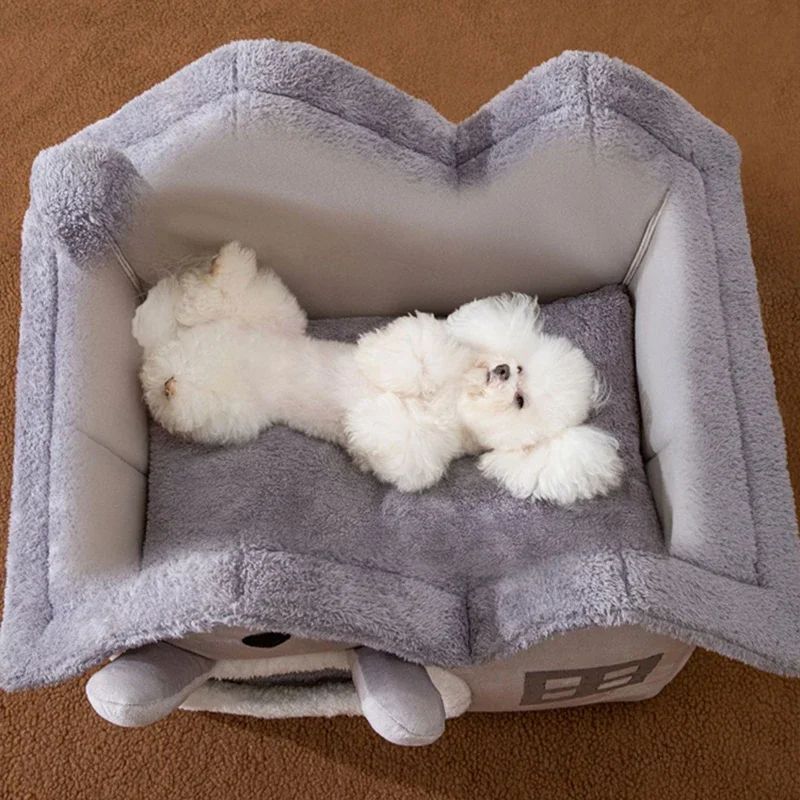 Foldable Dog House Kennel Bed Mat For Small Medium Dogs Cats Winter Warm Cat Bed Nest Pet Products Basket Pets Puppy Cave Sofa - Image 4