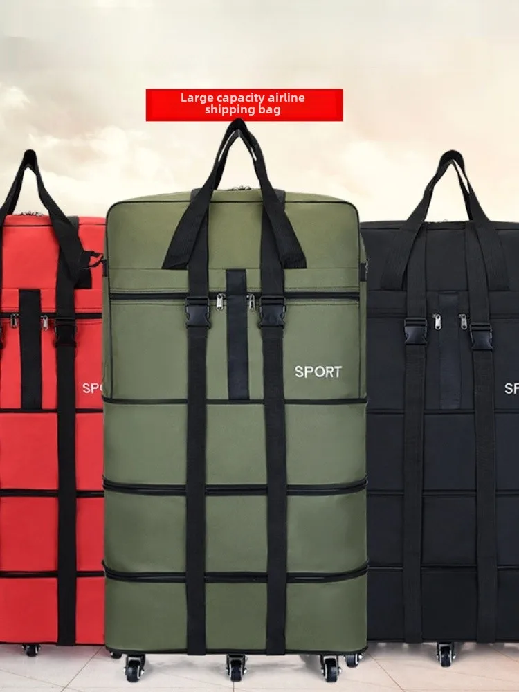 Large Capaci Travel Bag with Staed Universal Wheels for Air Cargo Moving Bag Lage Bag for Studng Abroad And Moving - Image 2